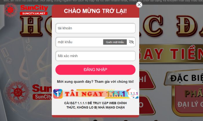 Dang nhap Suncity 3 Bỏ túi lưu ý quan trọng khi đăng nhập Suncity