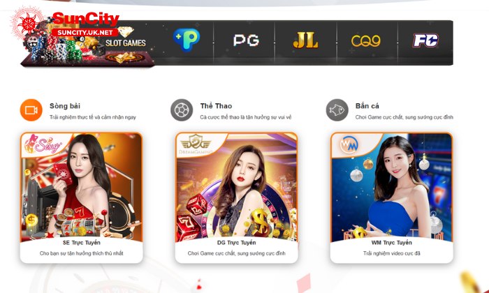 gioi thieu suncity 4 Sảnh game hot được giới thiệu tại Suncity