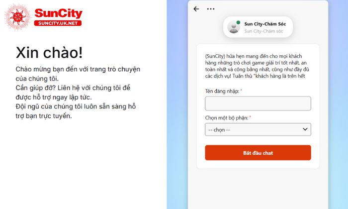 lien he Suncity 3 Liên hệ Suncity qua chatbot nhanh chóng, tiện ích