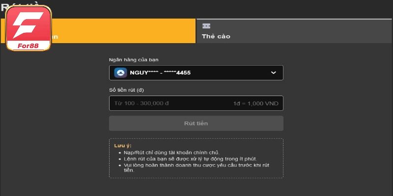 Bổ sung hồ sơ tài khoản trước khi rút tiền
