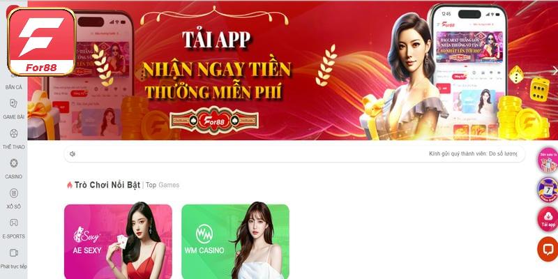 Cập nhật kho game siêu hấp dẫn của thương hiệu For88 hiện nay
