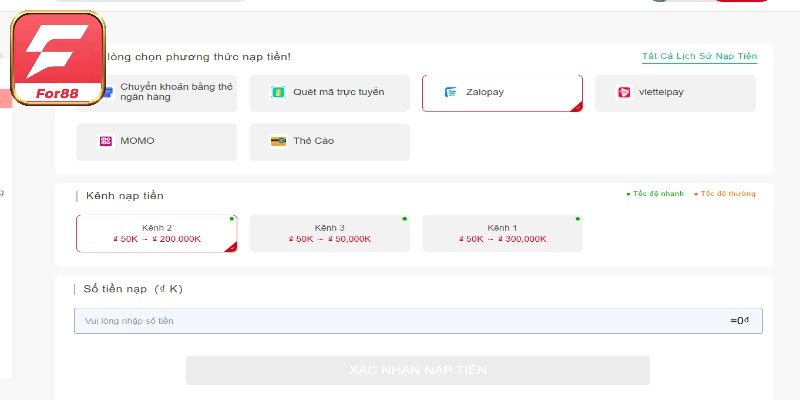 Nạp tiền trên app tiện lợi và bảo mật