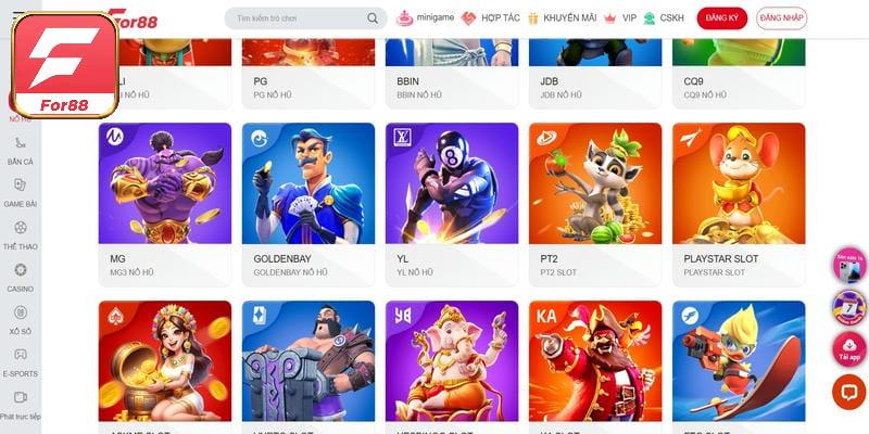 Nổ hũ tại For88 diễn ra chuyên nghiệp đẳng cấp với khoản Jackpot hậu hĩnh